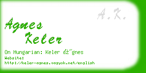 agnes keler business card